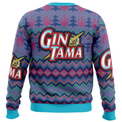 Gintama Alt Ugly Christmas Sweater BACK mockup - Gintama Shop