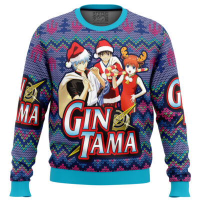 Gintama Alt Ugly Christmas Sweater FRONT mockup - Gintama Shop