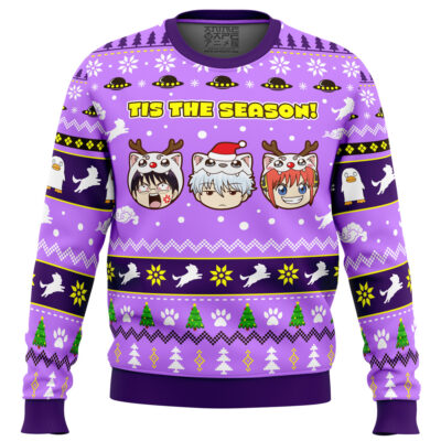 Tis The Season Gintama Ugly Christmas Sweater FRONT mockup - Gintama Shop